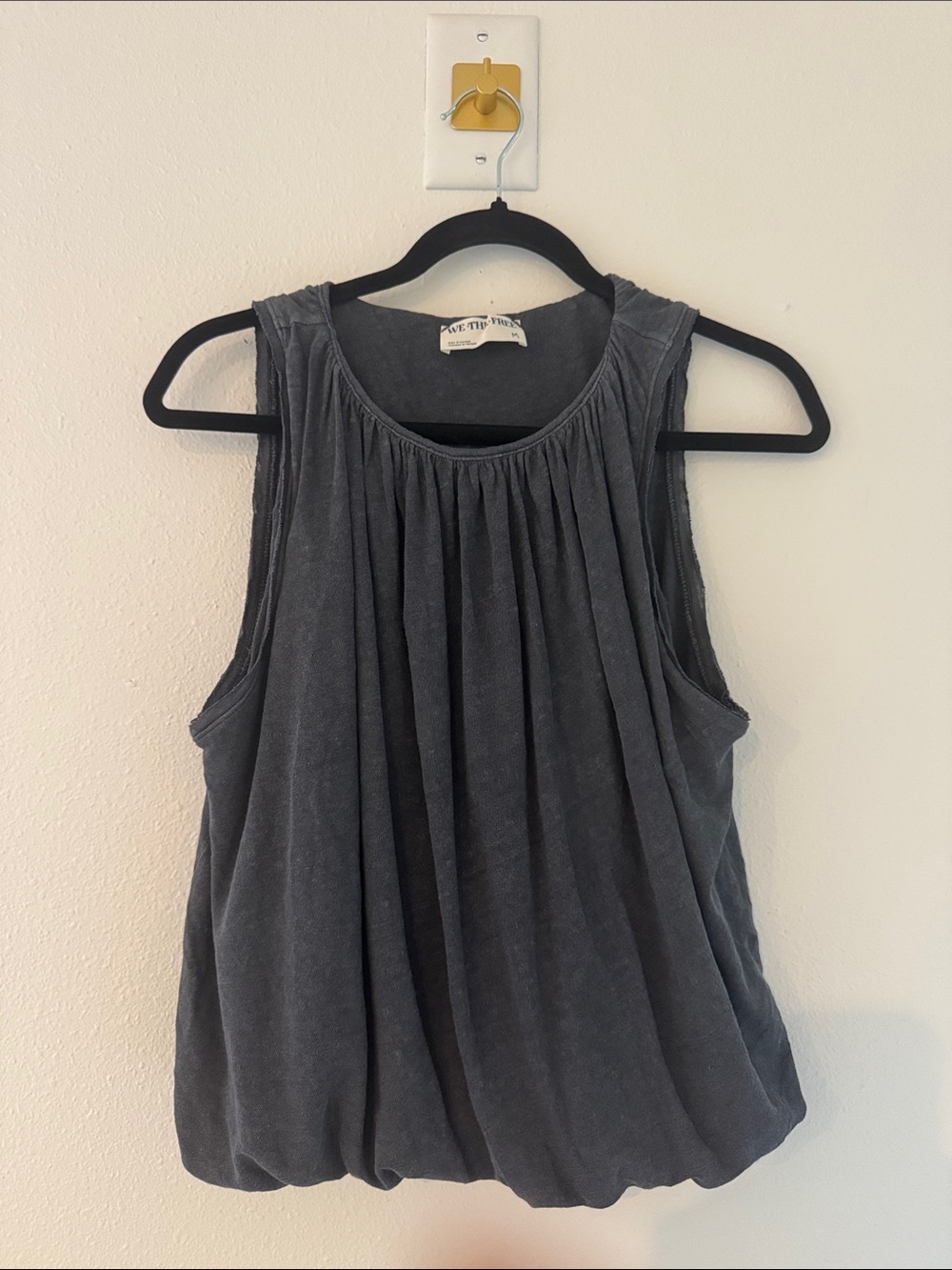 Free People Pleated Slate Tank Top